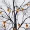 3ft. Pre-Lit Artificial Halloween Black Twig Tree with 18 Orange LED Pumpkin Shaped Lights